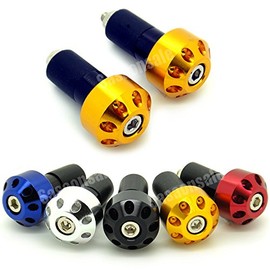 [GT-Speed] Compatible/Replacement for Gold CNC Motorcycle Bar Ends 7/8" Handlebar Grips Plugs Cap