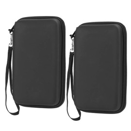 2Pcs Portable Storage Bag Carry Case EVA Protective Hard Bag Hard Shell Travel Case Protective Cover Bag for Game Storage Accessories (Black)