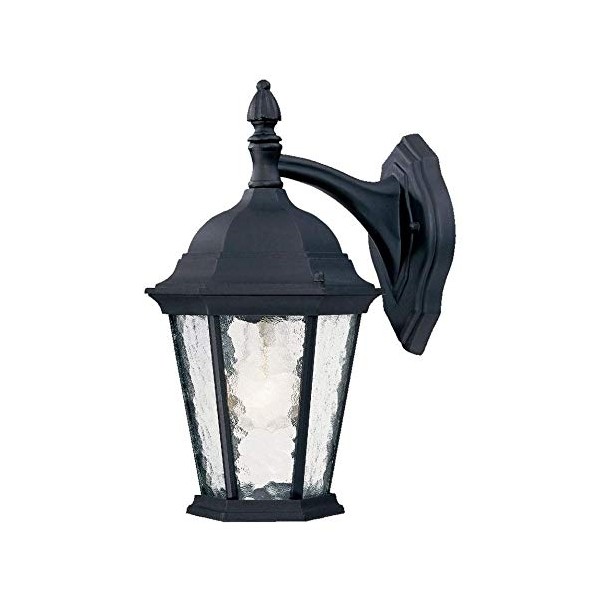 One Light Matte Black Wall Lantern
