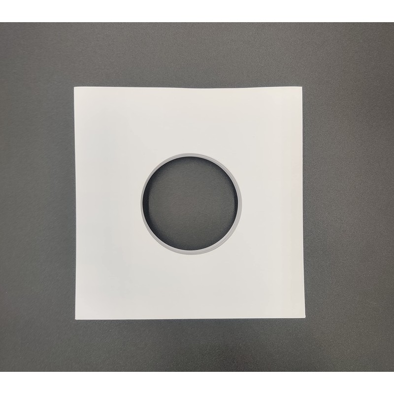 7 Inch White Paper Sleeves Pack of 25