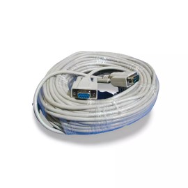 SolutionCables 100ft DB9 Male to DB9 Female Serial Cable Extension - Beige
