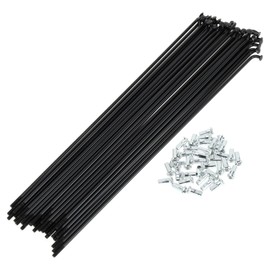 RATCHROLL 1 Set Universal Bicycle Spokes 12G 223mm Length Bike Wheel Spokes Nipple Black Carbon Steel