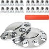 2 Chrome Front Hub Axle Cover Center Caps with 33mm