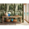 GRKECMC Peel and Stick Wallpaper Forest Removable Wallpaper Shiplap Green