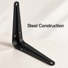 Floating Shelf L Brackets – Black Steel Wall Mount Supports