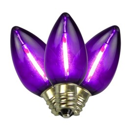Holiday Bright Lights Indoor/Outdoor C7 Filament Bulb - Transparent Smooth Purple 25 Pack