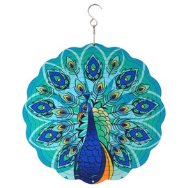 Wind Spinners, Peacock Garden Ornaments Outdoor Metal Wind Spinners, Stainless Steel Hanging Garden Decorations, Gardening for Indoor and Outdoor Use Locate Kinetic Yard Art for Mom, Friends