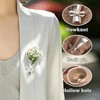 MIUPOO Flower Insert Brooch,DIY Corsage Brooch Accessory,Wearable Metal Flower Bouquet