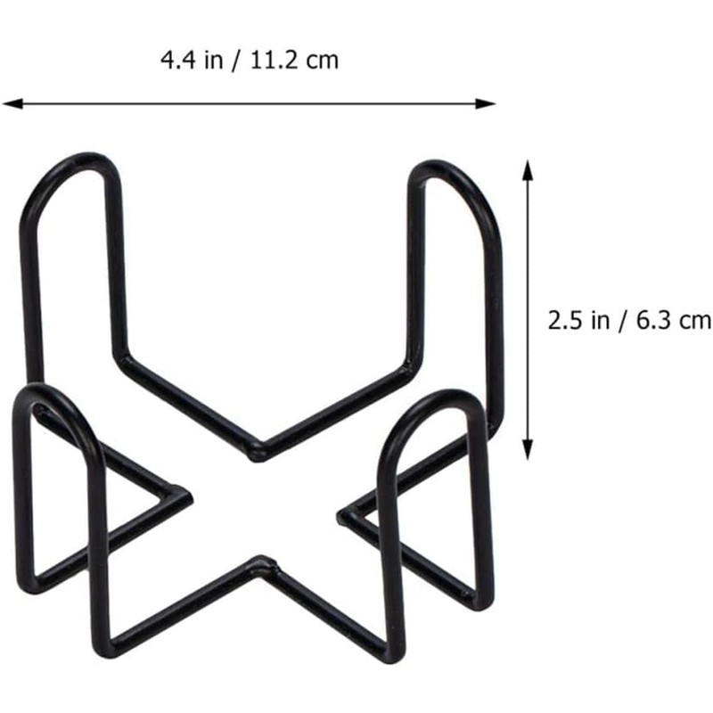 Black Iron Coaster Holder Metal Storage Rack Coasters Shelf for