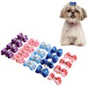 20pcs Pet Hair Bows Dog Grooming Bows with Rubber Bands