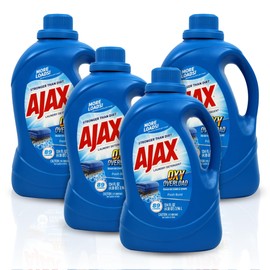 La's Totally Awesome Ajax Oxy Overload Liquid Laundry Detergent, 134oz (Pack of 4) C Totally Awesome Cleaner with Deep Cleaning, Stain & Odor Removing power, HE Compatible, 178 Loads, Fresh Burst Scent