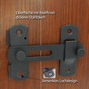 Türschloss Innentür, Edelstahl Türriegel Außen, Riegelschloss Riegel Flip Latch, Gartentor