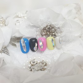 Handmade nail tips for that little boy - Short ballerina / 그때그꼬맹이 수제네일팁 - 숏발레리나