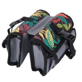 Bike Front Frame Bag Bicycle Twin Storage Top Tube Bag Pouch with Reflective Stripe