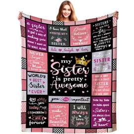 Sister Blanket Sister Gifts for Women,Flannel Sister Throws and Blankets Sisters Birthday Christmas Graduation Gifts from Sister Brother 50"x40"