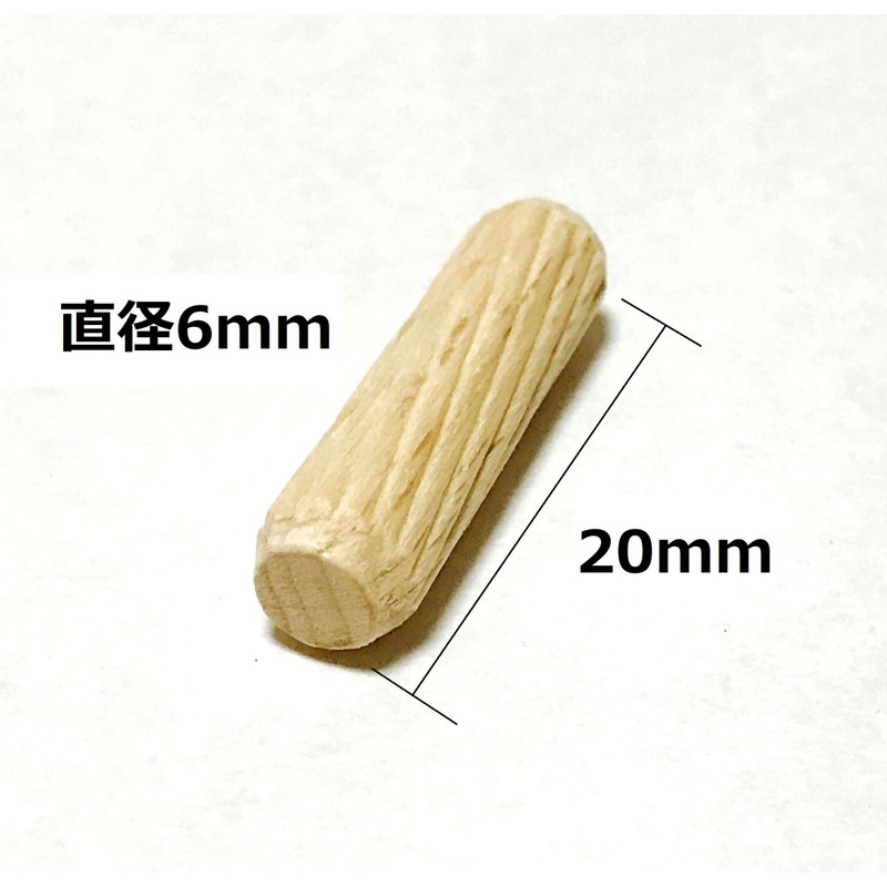 kicoriya 100 Pieces Wood Dowels 0.2 x 0.8 inches (6