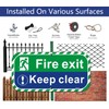Fire Exit Keep Clear Signs Metal 30 x 15 cm