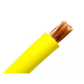 ACDC 50 FT #1 AWG WELDING BATTERY CABLE YELLOW 600V PURE COPPER SOLAR USA MADE 105c