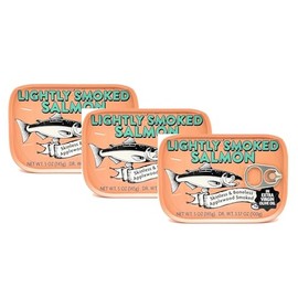 Trader J's Lightly Smoked Salmon in Extra Virgin Olive Oil Applewood Smoked Net 5oz/145g – (Pack of 3)