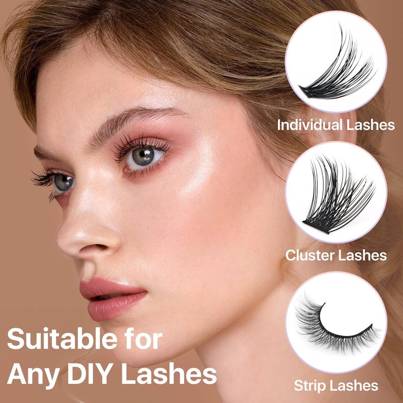 Miuffue Eyelash Glue, Lash Bond and Seal, Latex-Free Lash Glue
