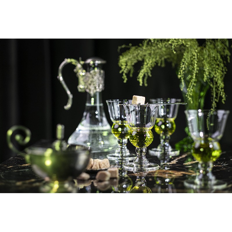 Vintage Crystal Absinthe, Sambuca, Raki, Pastis, Ouzo Glasses | Set