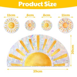 HDGSAFD 1 Set Sun Window Stickers, Colourful Window Stickers, Window Decorations, Home Decoration, Bird Anti-Collision Stickers