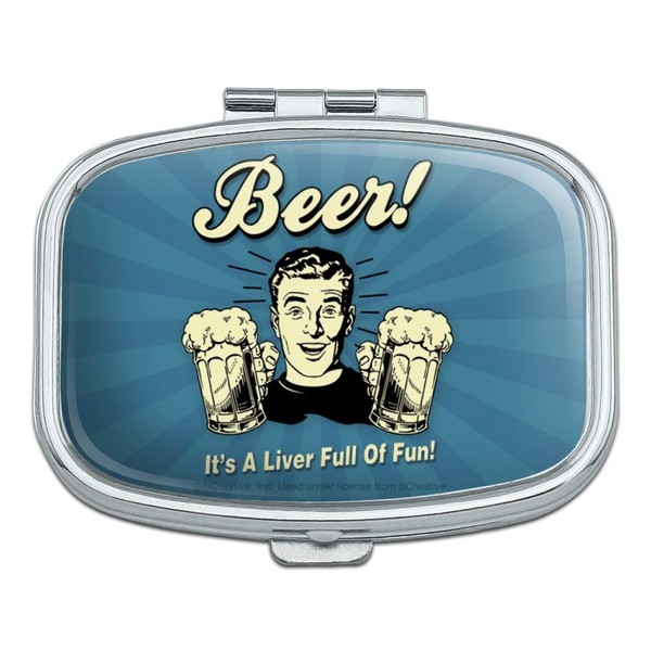 Beer It's a Liver Full of Fun Funny Humor Rectangle
