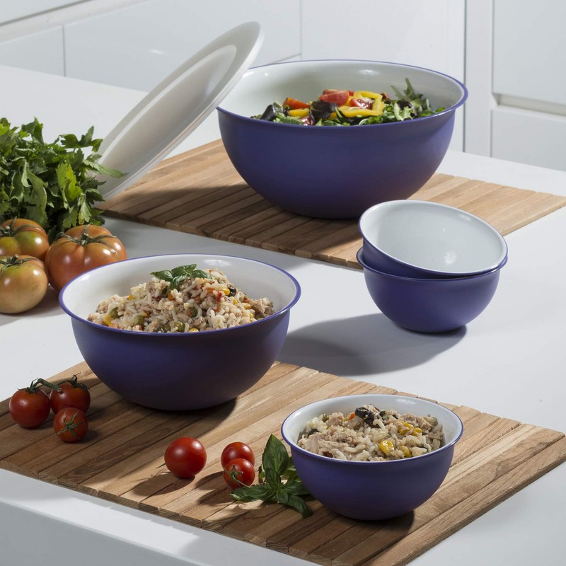 omada Design 3 x Antibacterial Bowls 1.5 Litre Plastic Shatterproof