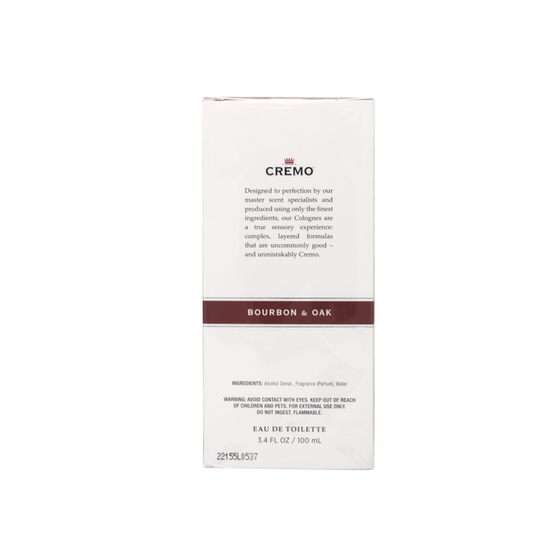Cremo Cologne for Men No. 8 Bourbon & Oak, 3.4