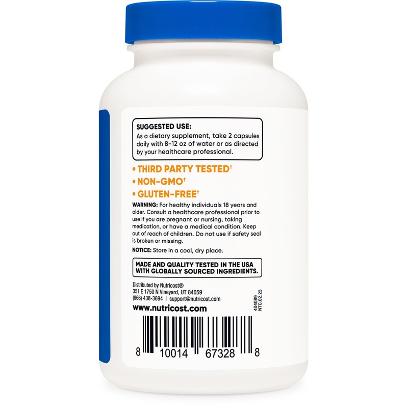 Nutricost Bacopa Monnieri 1,000mg, 120 Capsules (60 Servings) - Non-GMO,