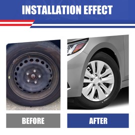 Winjet 16" Hubcaps for 2020-2025 Nissan Sentra Wheel Rim Covers, [Only Fit Iron Hub & Steel Wheel] Heavy Duty ABS & PC Material Snap On Installation (16 Inch Set of 4, Lacquer)