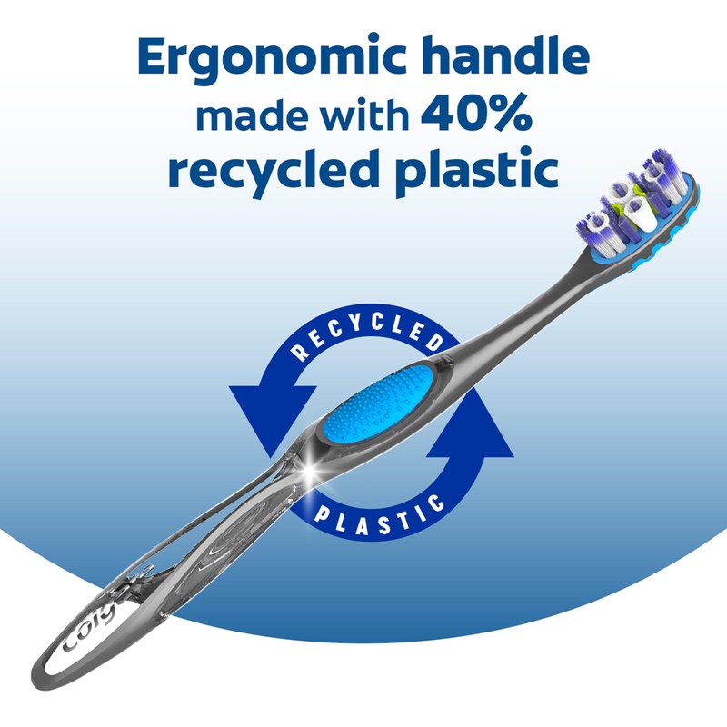 Colgate 360 Advanced Floss-Tip Bristles Toothbrush, Medium Toothbrush, 1 Pack