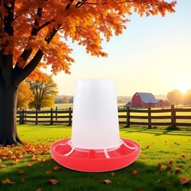 1Pc Red Chick Feeder 160g/0.35lbs Small Birds Poultry Feeding Equipment Kit Chick Feeder Baby Chick Jar for Brooder Poultry Feeding Supplies