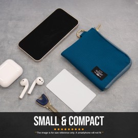 City Passport Portable, Foldable, and Lightweight Zipper Case for Cards, ID, Money Multi Storage Travel Organizer (Blue)