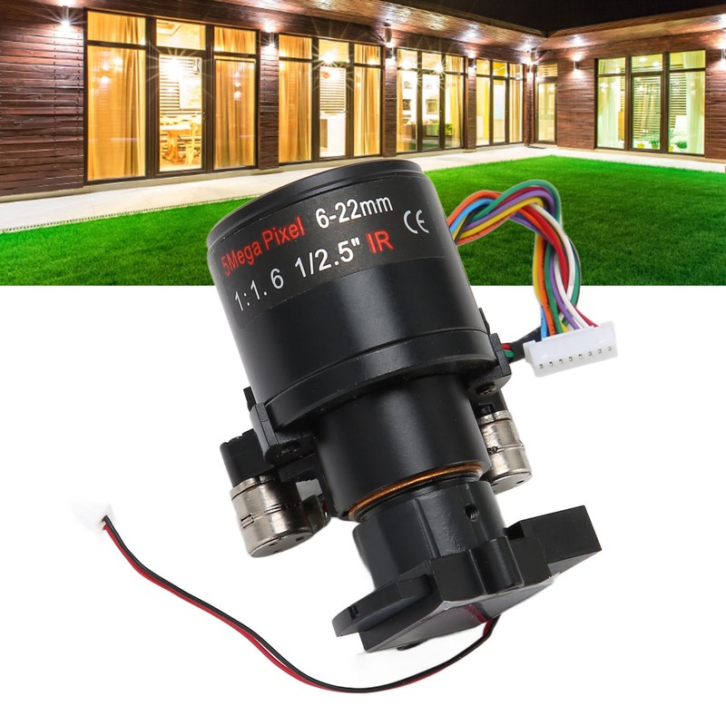 Motorized Zoom Lens 6‑22mm 5MP Focal Length High Precision Auto