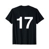 Number 17 Numbered Shirt Number on Back