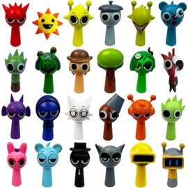 Sprunki Action Figures 24Pcs ，Office Room Figurine Decor for Adults