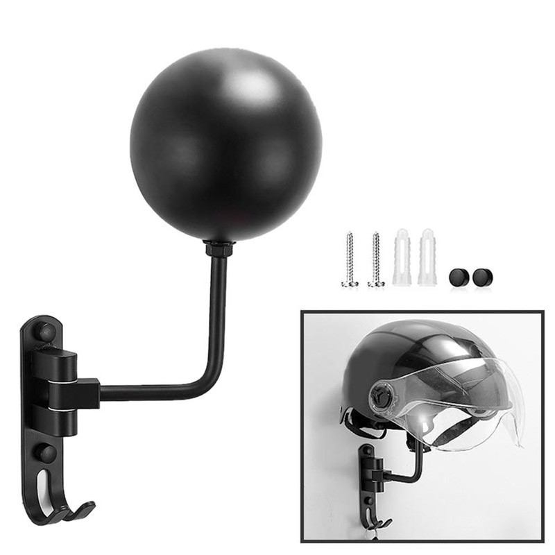 Helmet Holder 180 Degree Rotation Helmet Rack with 2 Hooks