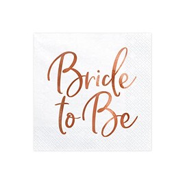 20 x Serviettes "Bride to be" Rose Gold Wedding Anniversary Wedding Decoration