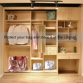 PlasMaller Dust Cover Storage Bags Silk Cloth with Drawstring Pouch For Handbags Purses Pocketbooks Shoes Boots Set of 2, Pink, 19.6 x 15.7 in