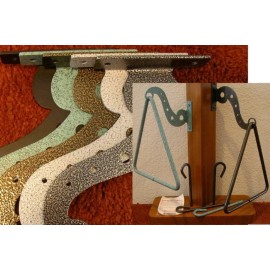 Unbranded Outdoor Cowboy Dinner Bell Steel Triangle - Powdercoated - Many Colors - Mottled White