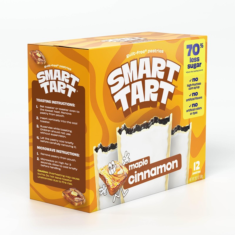 Smart Tart Toaster Pastries Maple Cinnamon - Low Sugar Snacks,