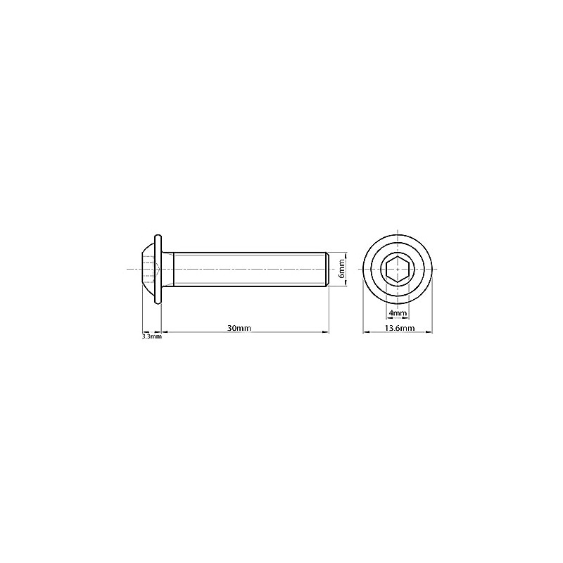 A2 Stainless Steel Flanged Button Head Screws Bolts Allen Socket