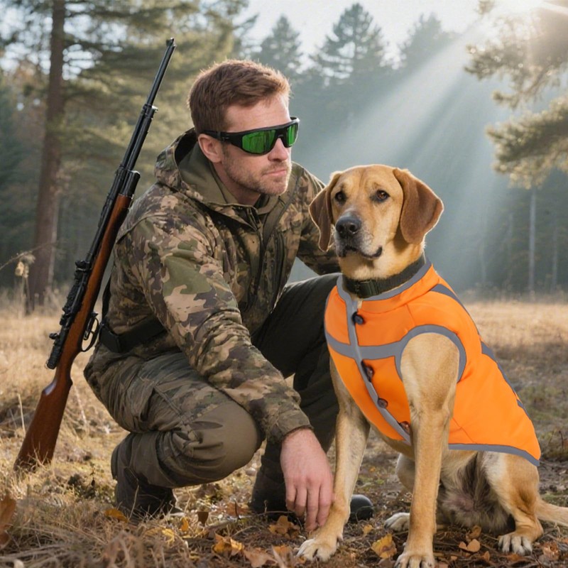Reflective Dog Hunting Vest with Fleece Lining for Small Dogs,Hi-Visibility
