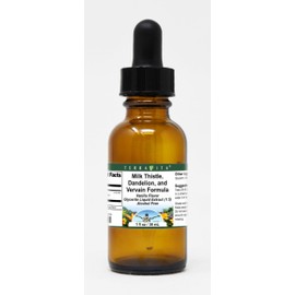 Terravita Milk Thistle, Dandelion, and Vervain Formula Glycerite Liquid Extract (1:5) - Vanilla Flavored (1 oz, ZIN: 523748)