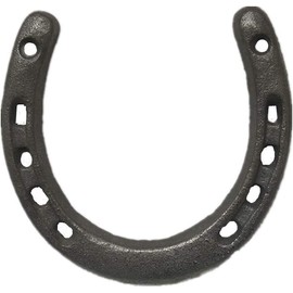 Cast Iron Horseshoe Wall Decor, Medium Horseshoe Sturdy Cast Iron 5 Holes On Each Side for Indoor Or Outdoor