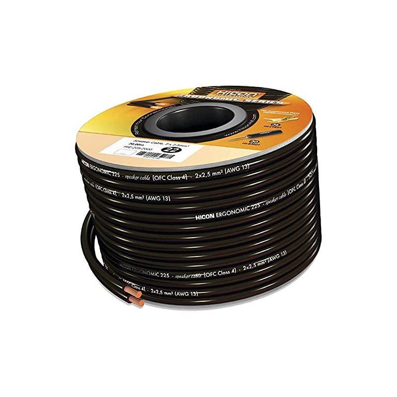 Hicon ERGONOMIC – 10 M Speaker Cable 2 x 2,5