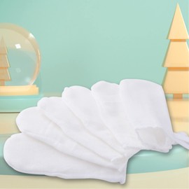 Baby Teeth Cleaning Gauze Finger Cover, 6pcs Baby Teeth Soft Gauze Infant Finger Clean Oral Toothbrush, Milk Removal Soft Hygiene Ring Buckle Oral Tongue Cleaner