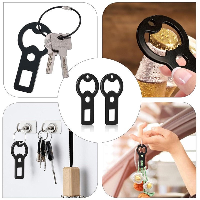 Bottle Opener with Lanyard 2 Pack, Portable Bottle Opener Clip