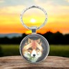 Promotech Smart Fox Keyring - Flat Epoxy Resin Metal Keyring